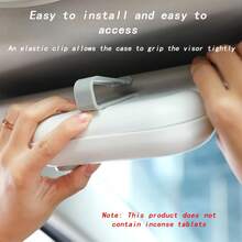 1pc Universal Car Sun Visor Glasses Holder, Durable Material Glasses Storage Box, With Buckle Fixation, Multi-Functional Car Interior Accessory - A - View 3