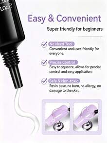 BORN PRETTY 2入 15ml 5D 雕塑凝膠 透明精緻雕刻與造型 免工具易擠壓 UV LED 美甲沙龍美甲使用 - 無色 - 查看 5
