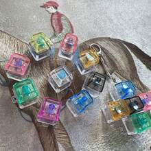 Solid Color Plastic Keyboard Keycap Stress Relief Keychain, Mechanical Switch Button Pressure Release Pendant, Portable Backpack Charm, Pocket-Sized Handheld Accessory, Daily Decorative Ornament And Holiday Gift - Multicolor - View 5