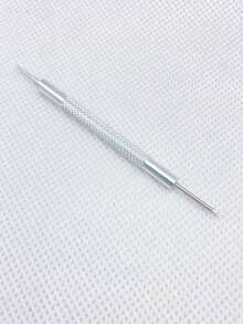 1pc Watch Repair Tool, Alloy Steel Material, Long Split-End Double-Headed Wrench - Silver - View 1