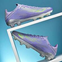 Adult Men's And Women's Low-Top Long Stud Football Shoes, Sports Anti-Slip Wear-Resistant, Suitable For Matches And Training - Purple - View 1