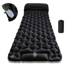 1pc Double/Single Inflatable Outdoor Camping Sleeping Pad, Built-In Pillow And Air Pump, Ultra-Lightweight Portable Waterproof Inflatable Sleeping Pad, Built-In Air Pump Outdoor Camping Sleeping Pad - Multicolor - View 13