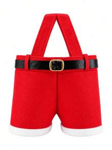 1/2pcs Christmas Candy Bag Santa Claus Pants Gift And Snack Bag With Handle Portable Candy Gift Basket Wedding Gift Packaging - Multicolor - View 11