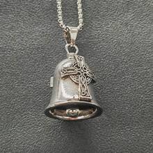 AD Angel Stainless Steel Evil Repellent Bell, Vintage Punk Riding Decor Bell, Light Gray Universal Mod Accessory For Motorcycle Bicycle Viking Cross - Viking Cross - View 4