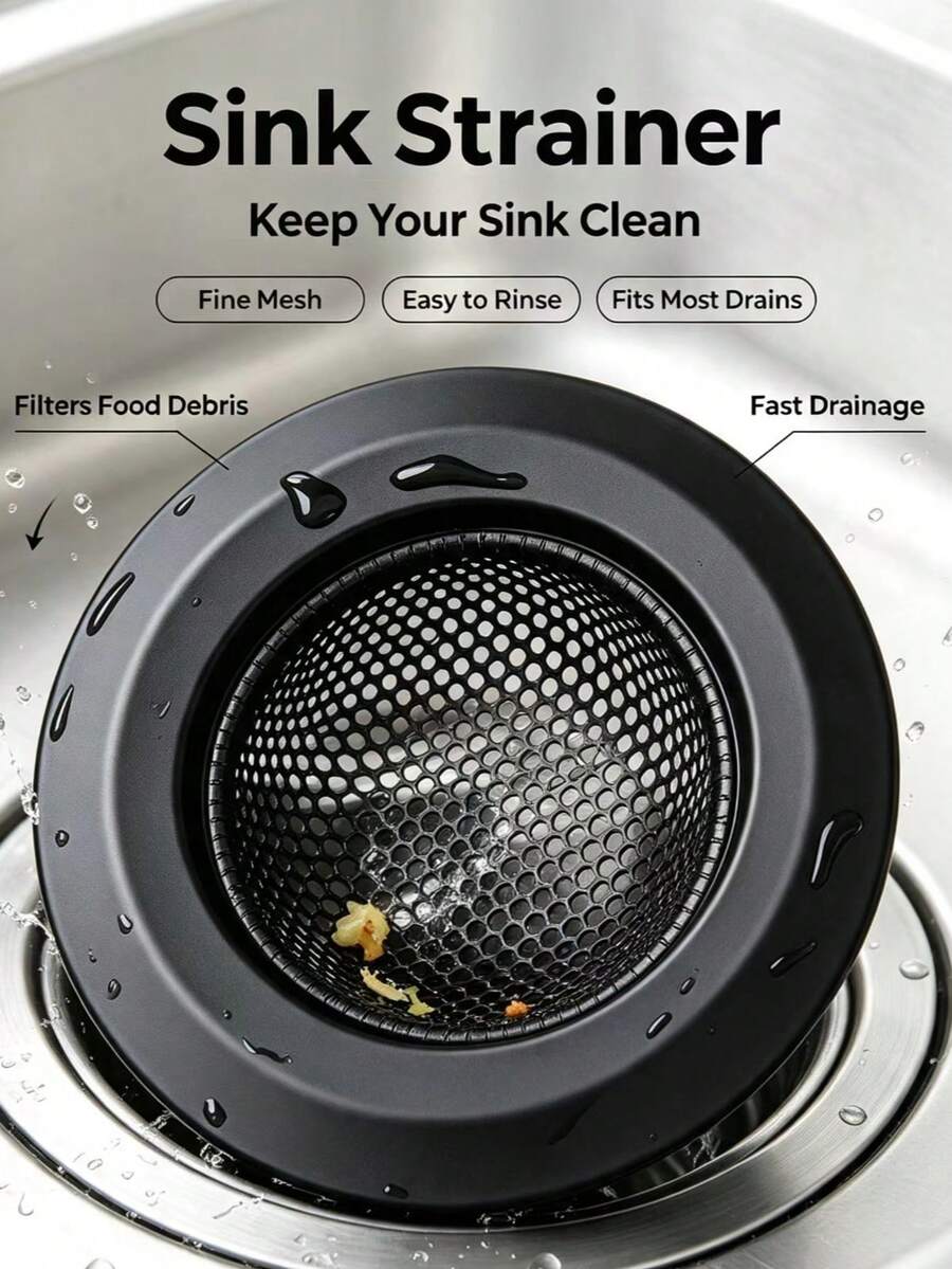 1件廚房水槽排水濾網,廚房水槽過濾器。多功能濾網,廚房,廚房用具,濾網,通用防堵塞廚房水槽濾網籃過濾器,適用於大多數水槽排水口,廚房水槽籃濾網。 - 彩色 - 查看 1