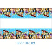 BUTTBILL Decorative Hanging Ornaments Toy Cowboy Theme Birthday Banner Hanging Swirl Tablecloth Decoration Set Birthday Party Decor - Multicolor - View 7
