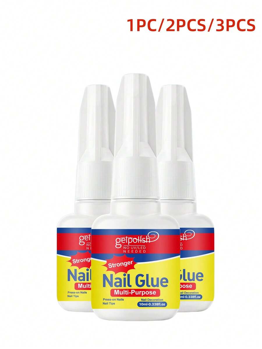 GELPOLISH 1PC/2PCS/3PCS Extra Strong Nail Glue For Acrylic Nails Nail Tips & Press-On Nails Fix Broken Nail Repair Acrylic Nail Glue Nail Bond Nail Glue Gel - 10ml Extra Strong Nail Glue - View 1