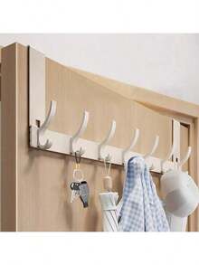 Over-The-Door Hook Heavy Duty Door Rack Suitable For Coats, Bathrobes, Hats, Clothing, Towels Bathroom Storage No-Drill Towel Rack Coat Rack - Black - View 7