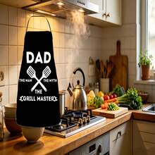 BBQ Master Dad Universal Kitchen Apron – Fun BBQ Design, This Barbecue Apron Is Perfect For BBQ Enthusiasts, Grill Apron - Multicolor - View 3