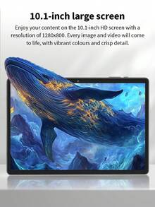Relndoo 10-Inch Android 16 Tablet, 2-In-1 Tablet, 26GB RAM (6GB + 20GB) + 128GB Storage/RK3562 Quad-Core 2.0 GHz/2MP + 8MP Dual Camera/1280x800 IPS Touchscreen/Wi-Fi 6/6000mAh Battery/Includes Keyboard/Mouse/Stylus/Protective Case Tablet, Certified Tablet (Adapter Not Included) - Grey - View 3