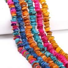 1Strand 6-7mm Irregular Natural Colorful Beads Square Rondelle Loose Bead For DIY Charms Bracelet Necklace Jewelry Making DIY - Irregular Shell Beads - View 3