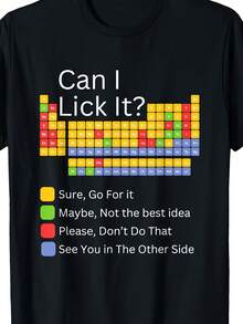 Can I Lick It Funny 100 Days Of School Periodic Table T-Shirt - 款式 - 查看 1