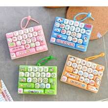 1 buah Mainan Pereda Stres Tutup Tombol Keyboard Mekanik, Gantungan Kunci Gelisah Ujung Jari 26 Tombol untuk Tas, Warna Acak - MultiWarna - View 3
