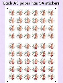 54-540 piezas Pegatinas de agradecimiento personalizadas, Etiquetas redondas personalizadas, Personalizadas, Pegatinas de cumpleaños, Pegatinas de caja de regalo personalizables, Pegatinas para niños, Niño - Versión de texto de foto - Ver 8