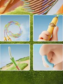 Adjustable Bead-Shaped Segmented Skipping Rope, Thumb-Fixed Ring With Anti-Slip Handle Design, Suitable For Beginners, Suitable For Indoor And Outdoor Exercises, Durable Fitness Training Rope - Multicolor - View 2
