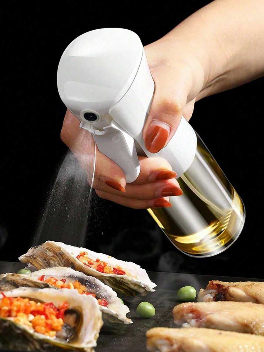 White/Black Plastic Modern Transparent Oil Spray Bottle With Brush, Kitchen Oil Sprayer, Suitable For Camping, BBQ, Salad, Baking, Cooking, Frying, Baking, Party, Kitchen Tools/BBQ Tools - Multiple Styles - View 1
