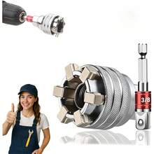 Adjustable Universal Socket Wrench, Manual Multi-Function Universal Socket Tool, Fits 10mm To 19mm Nuts, Compatible With 3/8" Ratchet Torque Wrench - Multiple Styles - View 1