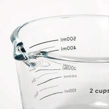 16oz Glass Measuring Cup, Clear Borosilicate Liquid Measuring Cup With Handle And Pour Spout, Kitchen Measurement Tool With Scale Marks For Baking Cooking Mixing Coffee Sauce And Food Preparation, 2 Cup Capacity - Transparent - View 3