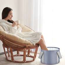 Portable Foot Bath Tub, Foldable Foot Soak Basin, Foot Bath Tub, 2 Sizes Suitable For Foot Care Home Spa. Thickened Insulated Fabric, Durable And Temperature-Locking Foot Care Tool - A - View 11