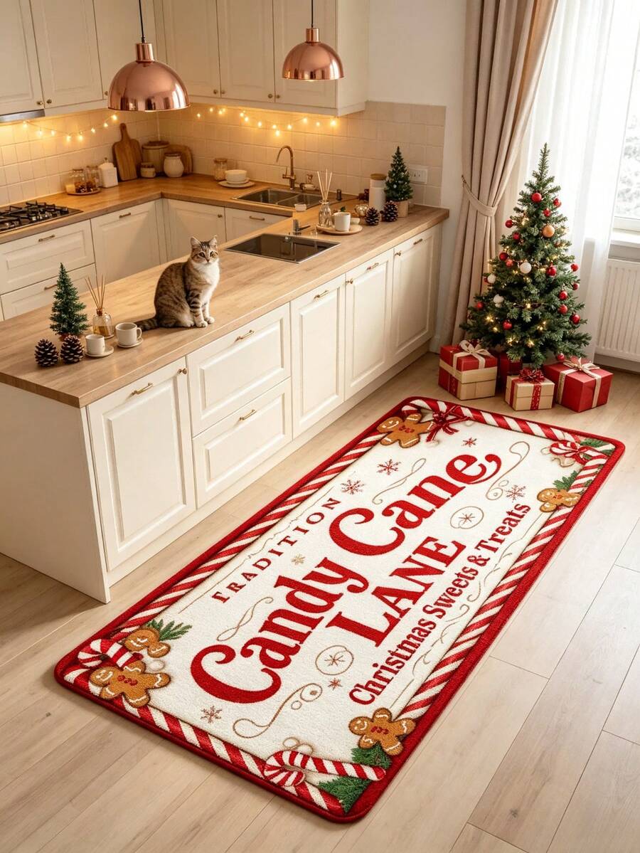 1pc Colorful Letter Pattern Floor Mat, Bathroom Mat, Bathroom Rug, Doormat, Small Rug, Carpet, Floor Mat, Home Decor, Area Rug, Outdoor Mat, Home Decor, Area Carpet, Bedroom Rug, Washable Carpet - Multicolor - View 1