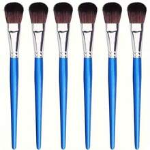 Dom Delfim Flat Head Artist Brush Set, Includes 6 Brown Round Head Brushes - 6-piece Brown Round Tip Set - View 7