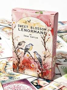 1 Box Sweet Blossom Lenormand, 38 Cards Floral Theme Divination Set, Dreamy Spiritual Healing Gift,Suitable For Both Beginners And Enthusiasts. - Multicolor - View 7