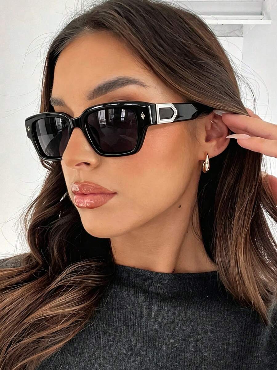 1 Pair Women's Fashion Casual Square Frame Glasses, Elegant Quality ...