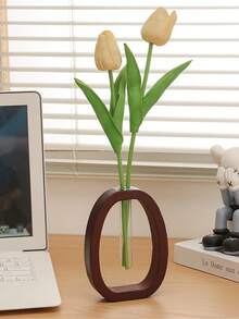 Modern Bohemian Style Propagation Vase, Indoor Plant Pot, Suitable For Desktop, Home, Bedroom Decor, Wooden Vase (Plants Not Included) - Multiple Styles - View 1
