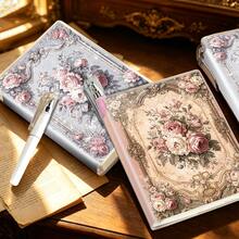 1pc/2pcs,220pages,European Antique Frame Vintage Distressed-Style Notebook-Includes Pen,Portable Pocket Notebook, Back To School,Travel Journal, Lined Notebook,Office Use, Stationery, Office Supplies, Creative Gift - A6 - View 10