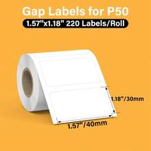 Marklife P50 Thermal Label Paper, White Transparent Round Self-Adhesive Stickers, Waterproof, Oil-Resistant, Scratch-Resistant, Suitable For P50 M220 M110 M120 Portable Printers - View 5