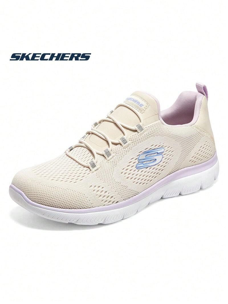 Skechers Women's Slip-On Mesh Casual Walking Shoes Breathable Lightweight Soft Sole Daily Commute Walking Sneakers - Khaki - View 1