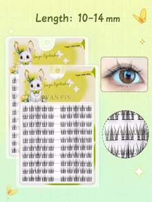WANPIN WAN PIN Girl Group 3.0 Bulu Mata Palsu, Buku Bulu Mata Kapasitas Besar 10 Baris, Cocok Untuk Pemula, Tampilan Alami yang Nyaman, Ringan dan Aman, Panjang 9-13mm, Lengkungan C - C - View 6
