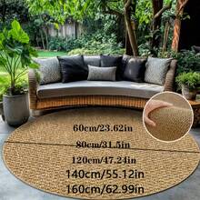 1pc Vintage Pineapple Pattern Round Rug, Nordic Minimalist Anti-Slip Stain-Resistant Washable Durable Easy To Clean Indoor/Outdoor Doormat, Balcony Patio Entryway Garden Entrance Cute Home Decor Mat, Home Accessory Holiday Gift - Multicolor - View 13