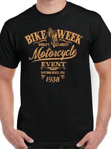 Nostalgia 1938 Bike Week  Beach Never Say Never T-Shirt - 款式 - 查看 1