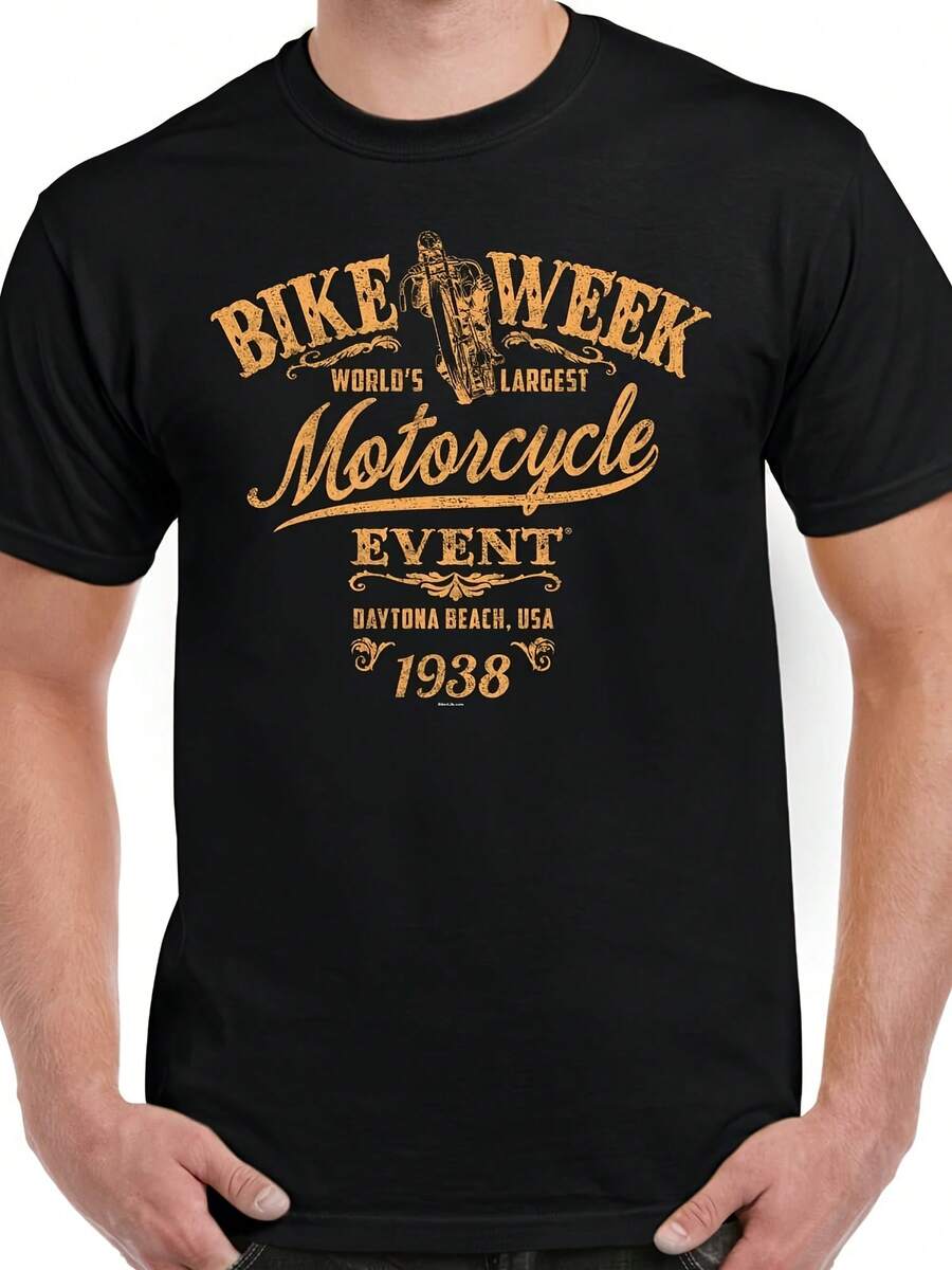 Nostalgia 1938 Bike Week Beach Never Say Never T-Shirt - 款式 - 查看 1