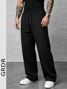 GRDR Textured Casual Men's Pants For Daily Commute - Black - View 6