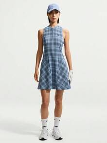 Nike Women's AS W NK DF FF NOV Polo Dress Sleeveless Dress IO0354-486 - Dusty Blue - View 6