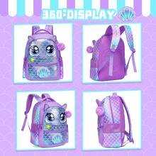 3pcs/Set Kids Animal Pattern Girls Backpack, Suitable For Elementary And Kindergarten Girls, Includes Crossbody Bag And Pencil Case, For School Use - 137 Girls' Backpack - View 5