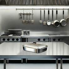 SOKANY 1pc Square Stainless Steel Baking Pan With Lid, Rectangular Baking Pan, Non-Stick Thickened, Dual Handles, Perfect For Grilling, Roasting Fish, Buffet, Essential Tool For Home Cooking, Hotel Restaurant And Food Stall - Other - View 10