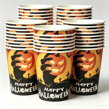 50/25/10 peças, Tema de Halloween, Copos de Papel, Adequado para Decoração de Restaurante, Festa de Halloween, Decorações de Halloween, Decoração de Halloween para Festa, Halloween, Copos, Suprimentos para Festa, Suprimentos para Festa de Halloween, Copos de Papel, Festa de Halloween - Multicolorido - Visão 1