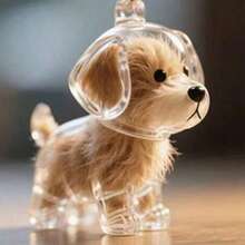 1/2/4/5pcs Transparent Pet Hair Memorial Keychain Pendant, Dog Hair Keepsake Charm, Suitable For Golden Retriever, Schnauzer, Holiday, Graduation, Mother's Day Gift - Multicolor - View 16