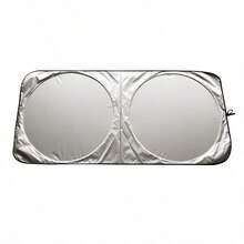 Premium Silver Car Sunshade. Front Windshield Sunshade, Blocks Heat And UV Rays, Retractable Design For Easy Storage. Suitable For All Car Models. Ideal For Summer And Hot Weather. Perfect Gift For Car Owners - A - View 15