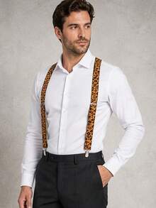 Men's 2.5cm High Elasticity Suspenders - Ginger - View 1
