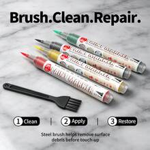 4-Color Tombstone Paint Pen Set With Cleaning Brush, Waterproof Sun-Resistant Quick-Dry Lettering Pen For Gravestone Inscription Repair, Faded Text Refurbishment And Coloring, Stone Marker Pen For Cemetery Tombstone Renovation, Qingming Tomb Sweeping - Stone Tablet Pen - View 11