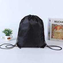 1pc Multicolor Waterproof Drawstring Backpack, Lightweight Polyester Fiber Sports Fitness Storage Bag, Portable Drawstring Storage Bag, Suitable For Fitness, Travel, Campus, Shopping, Outdoor Activities - Multicolor - View 11