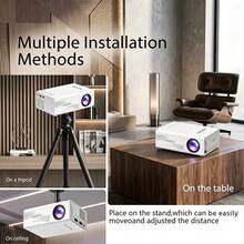 Mini Portable Projector/Supports 1080P, Local 240P, Equipped With Remote Control, Suitable For USB/Phone Connection, Remote Operation And Built-In Speaker, Compact Design Suitable For Camping, Home Theater, Office - White - View 6