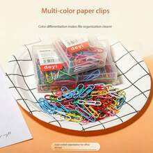 4 Boxes Of 400pcs Colorful Rust-Proof Paper Clips, Assorted Bookmarks And Binder Clips For Office Supplies, Tickets, Exam Papers And Document Organization - Colored Paper Clips - View 5