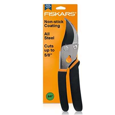 Bypass Pruning Shears, 5/8-Inch Cut Capacity Garden Clippers, Gardening Scissors With Sharp, Rust Resistant Steel Blade Pack Of 2
