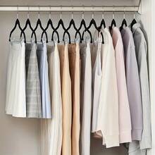 5/10pcs Space-Saving Velvet Pants Hangers, Adjustable Clips, Non-Slip Skirt Hangers, Christmas, Christmas Gift, Designed For Slim Space-Saving, Perfect For Shirts, Skirts And Coats - Home Storage Essential - Multicolor - View 7