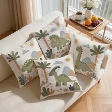 Childhood Dinosaur Tree Pattern Pillowcase, No Insert, Single-Sided Print Pillowcase, Suitable For Living Room Bedroom Home Decor, All-Season Pillowcase - Multicolor - View 7